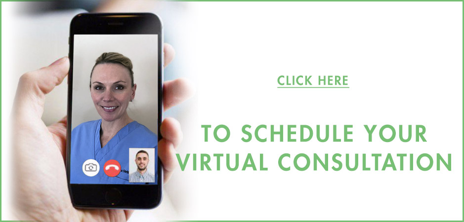 Button for scheduling a virtual consultation